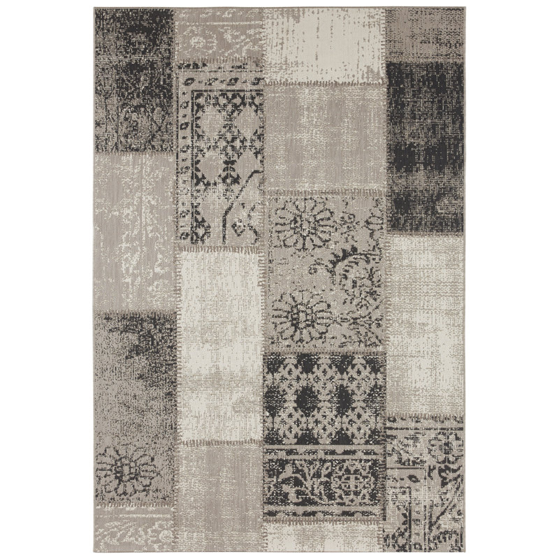 Beach Handwoven Taupe/Cream Rug, Rectangle 80 x 150cm