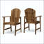 Chaise Adirondack en bois d'acacia avec conception à lattes traditionnelle-130116588