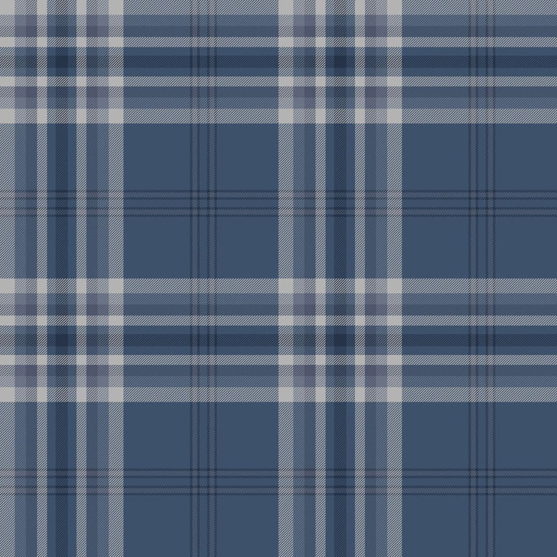 Elta Kelso Check 10.05m x 53cm Matte Wallpaper Roll, Navy