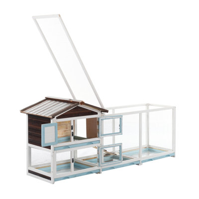 Cages et habitats spacieux pour petits animaux, style ferme en bois de sapin pour terrasse