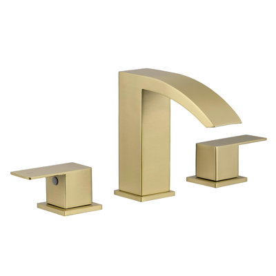 Robinet de lavabo de salle de bain 3 trous avec double poignée levier