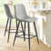 Seidman 26" Upholstered Low Back Counter Stool
