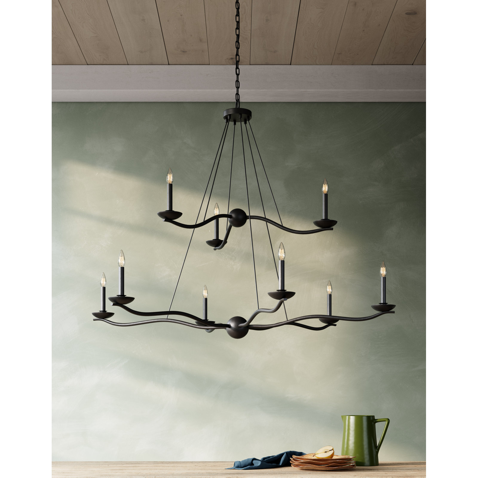 Bryce 9 - Light Metal Dimmable Chandelier