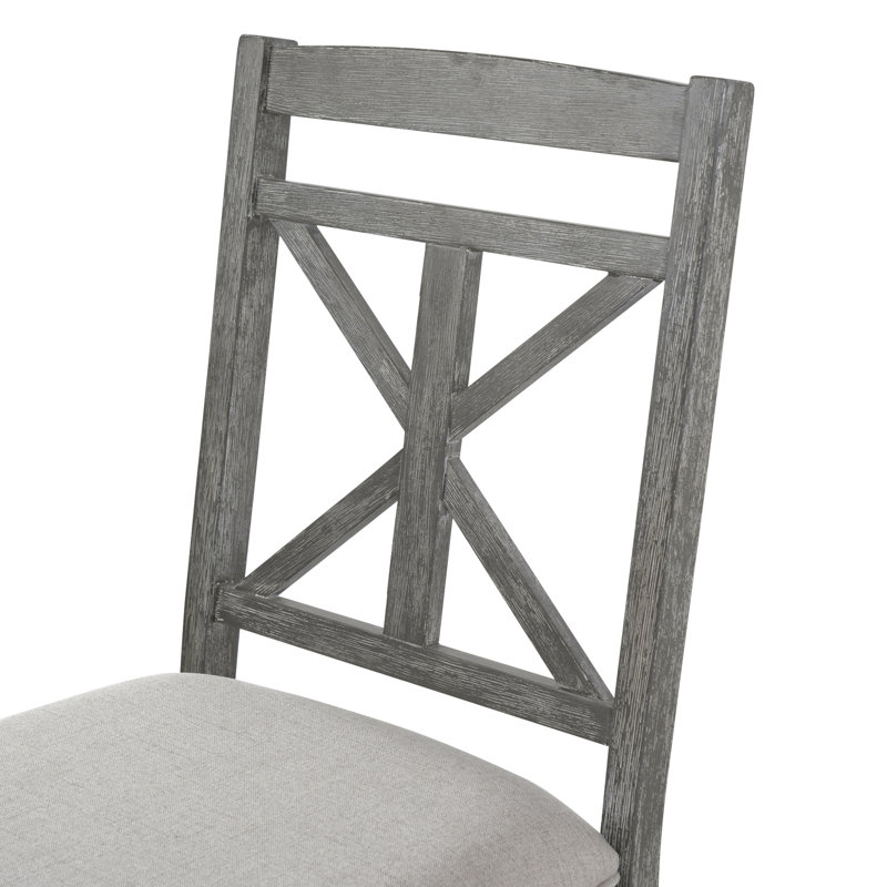 Ensemble de table de salle à manger extensible et fonctionnelle 5 pièces TREXM, Gris