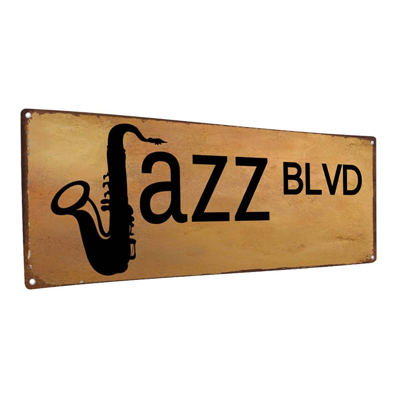Plaque en métal Jazz BLVD