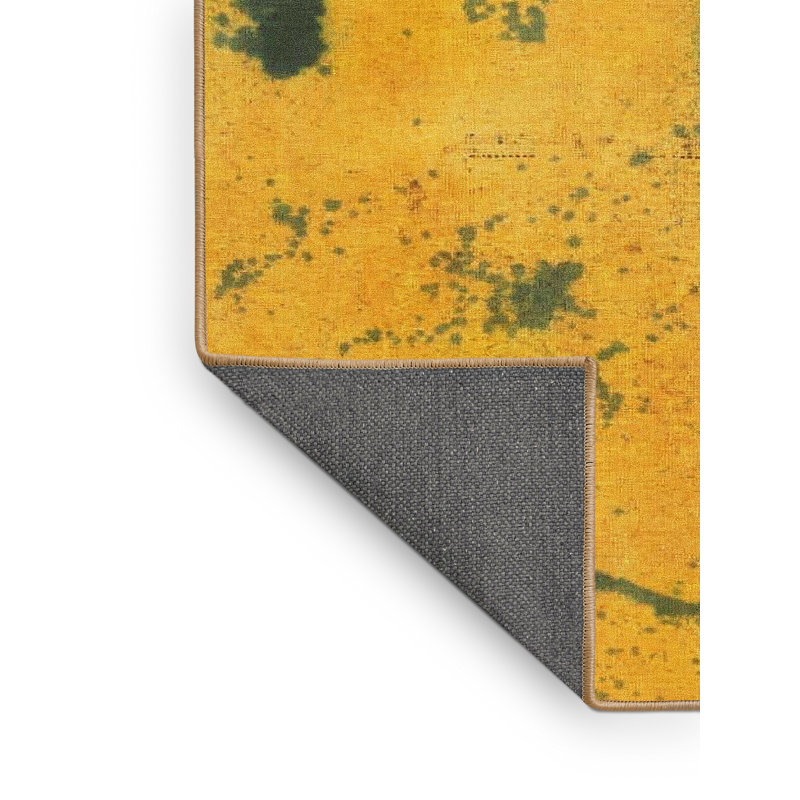 Tapis décoratif multicolore à motif abstrait, Rectangle 5 pi x 7 pi