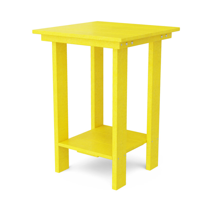 Contemporary Balcony Table, Lemon Yellow