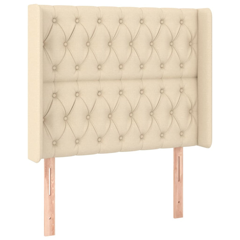 Headboard, Dark Grey Fabric, 128cm H x 103cm W x 16cm D