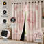 2 pièces de rideaux à motif d'arc rose, style mignon et doux, utilisation de la pièce, impression d'anneaux décoratifs, Kawaii pour chambre à coucher-294661139