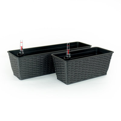 Annaleena 2-Pack Smart Self-watering Rectangle Planter Box