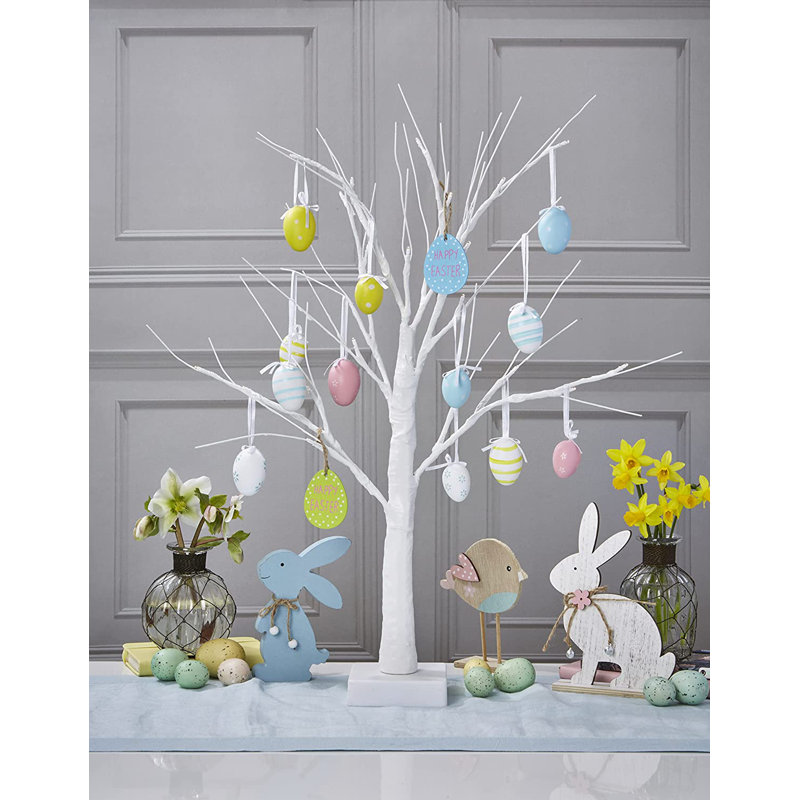 Easter Tree with 24 Pre Lit Warm White LEDs Decorations Included The Seasonal Aisle Lighted Trees
