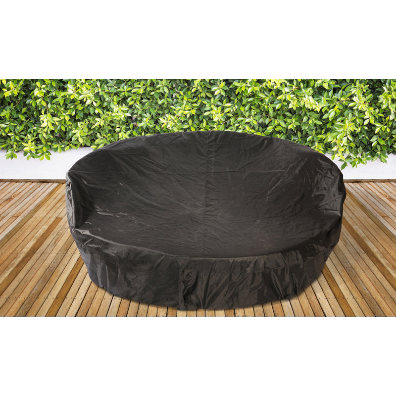 Stacey 165cm Wide Patio Daybed with Cushions, Black