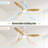 52 Inch Ceiling Fan Light With 6 Speed Remote Reversible Energy-Saving DC Motor Remote Control For Bedroom