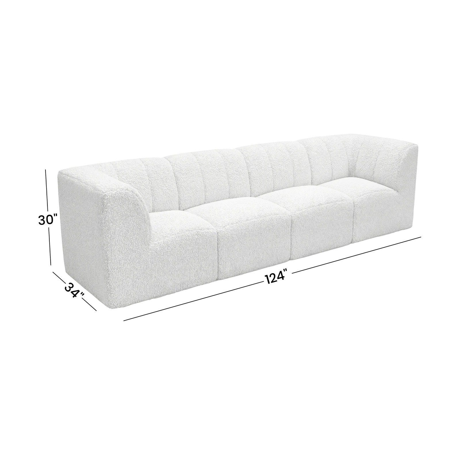 Praia 124" Sunbrella® Patio Sectional, 4