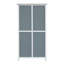 Remise de rangement 54 "deux tons - Design gris et blanc avec toit incliné et 5 compartiments