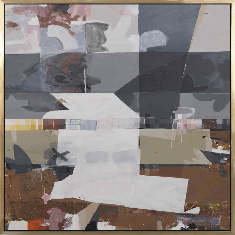 Étude de couleur - peinture sur toile à cadre flottant, H 60 po x l 60 po