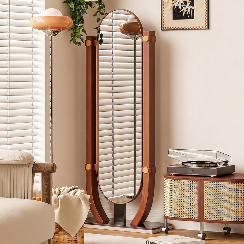 Miroir plein cintre haute définition de style médiéval