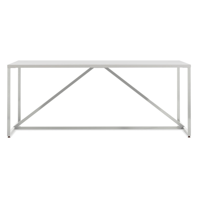 Strut Dining Table, White, 35" W x 90" L, Standard (29" Height)