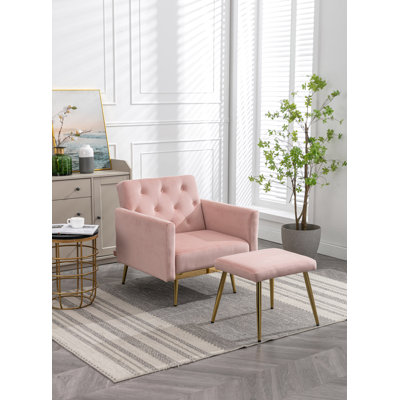 Chaise d'appoint avec accoudoirs et dossier réglables