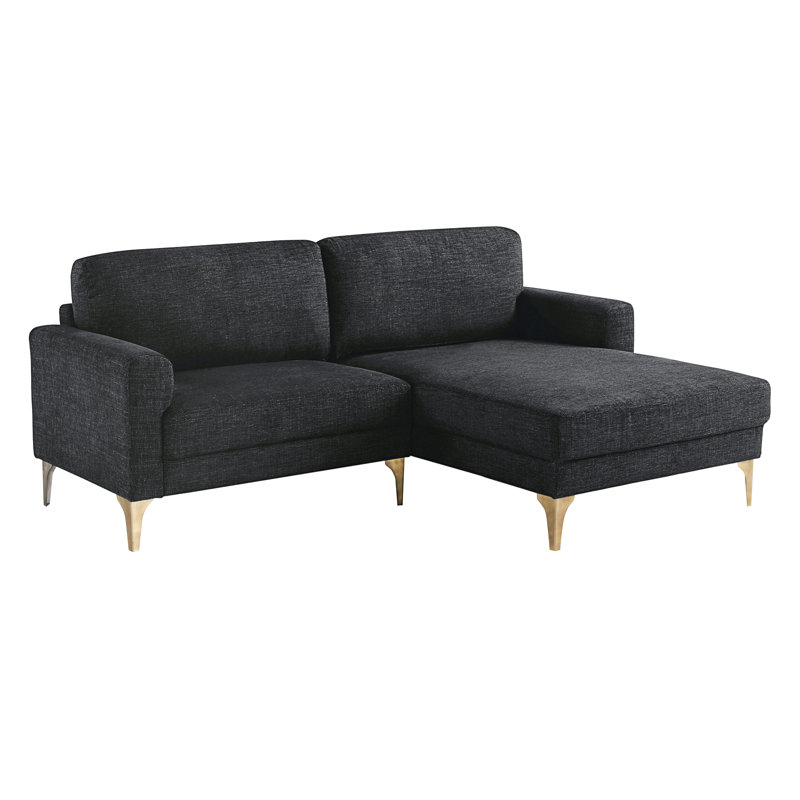 Canapé modulaire réversible 83,5 po Lucianne, Polyester noir