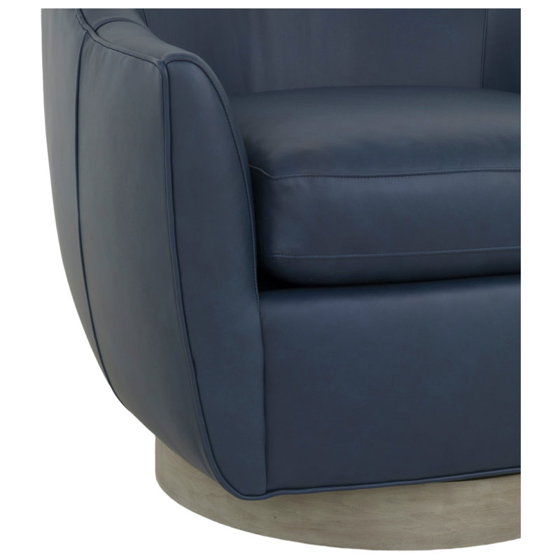 Fauteuil pivotant en cuir Hazel, Mica, 1111 - brun