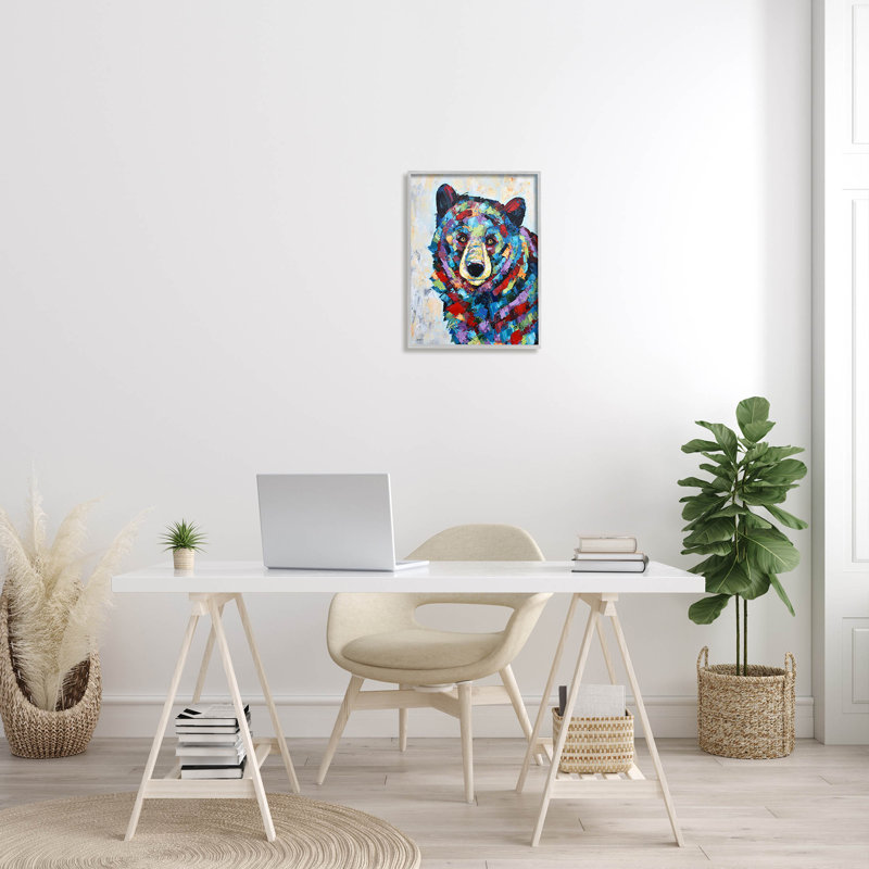 Art abstrait géométrique aux teintes géométriques par Jen Seeley, H 20 po x l 16 po x P 1,5 po, Estampe numérique Farmhouse