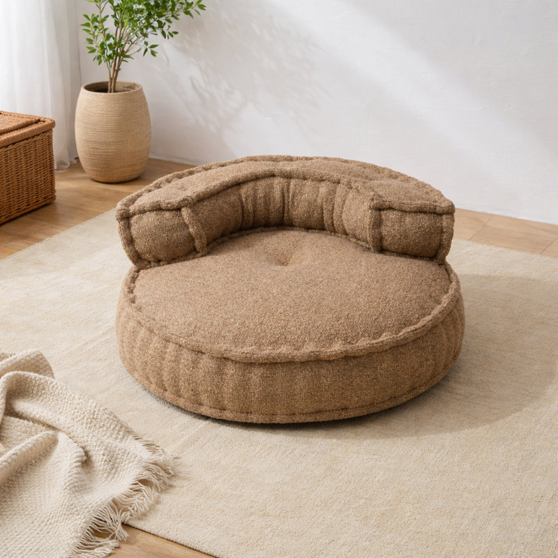 Upholstered Accent Chair, Beige