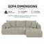 Canapé Boneless, canapé modulaire en L Chenille-129718221-129718222