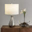 Lampe de table argent 14 po
