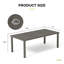 Table de salle à manger rectangulaire en aluminium 80 po Heidrick-122523520