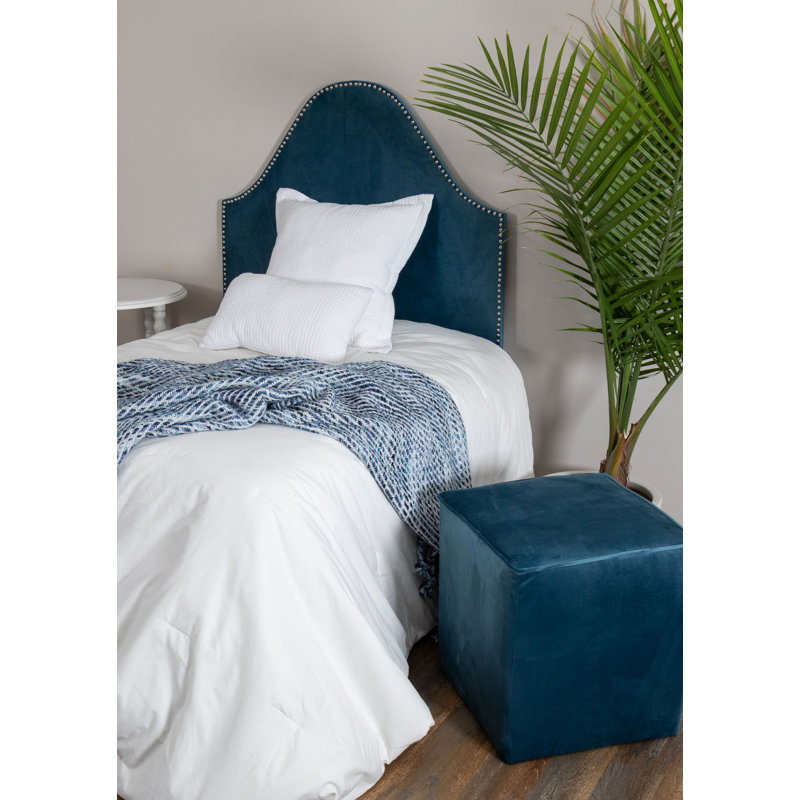 Boroughbridge Upholstered Ottoman, Blue