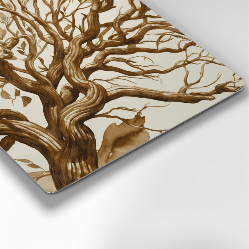 Art mural en métal avec branches de figuier botanique, H 144 po x l 144 po x P 0,05 po