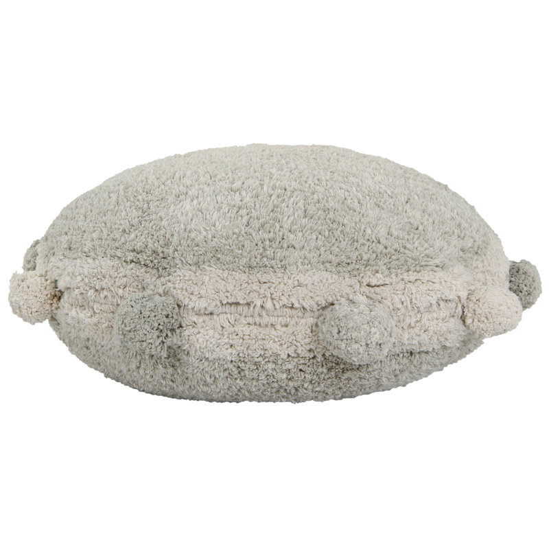Bubbly Circular Pillow Cover & Insert, Olive