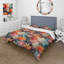 Ensemble de housse de couette Playful Multicolor Feathery Delight III - Floral-1109522719