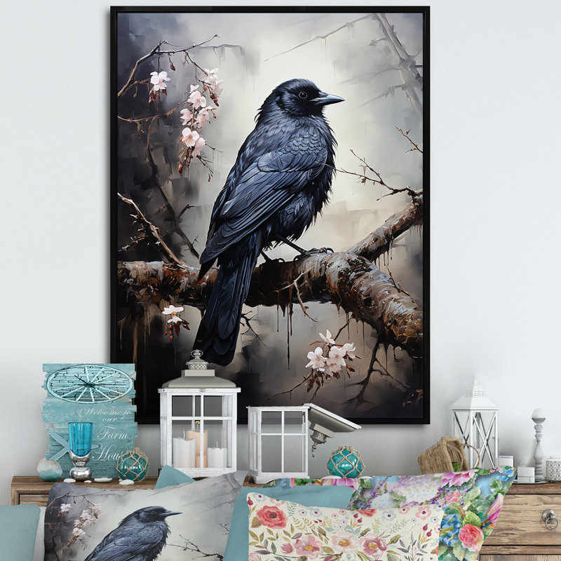 «Black Shadows Cast A Mysterious Ambiance II», reproduction sur toile, Cadre flottant noir, H 44 po x l 34 po x P 1,5 po