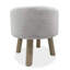 Ensemble de repose-pieds contemporain 2 pièces et pieds en bois inclinés (y compris le repose-pieds)
