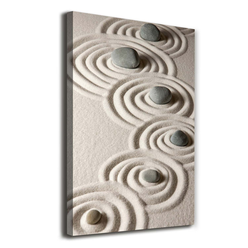 Stones On The Sand - Wrapped Canvas Print