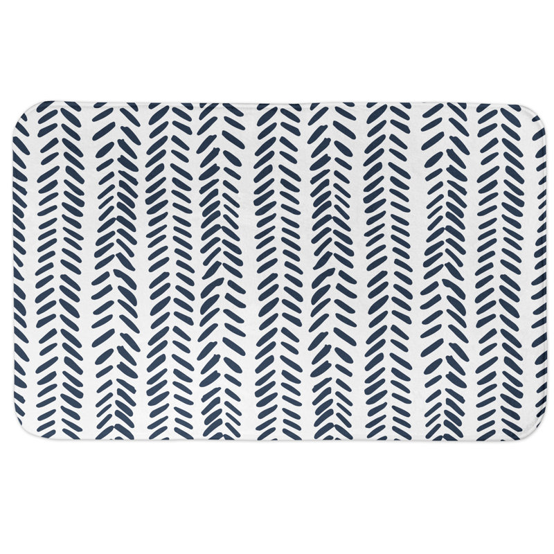 Carmeleta Non-Slip Bath Mat, Navy