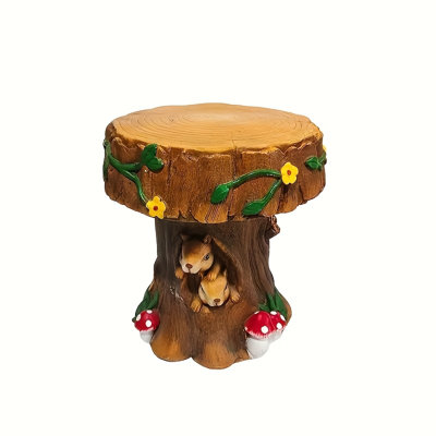 Tabouret de jardin fantaisiste en résine Dovarix