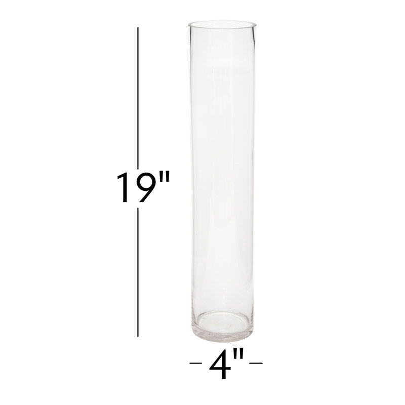 Monico Glass Table Vase, 19" H x 4" W x 4" D