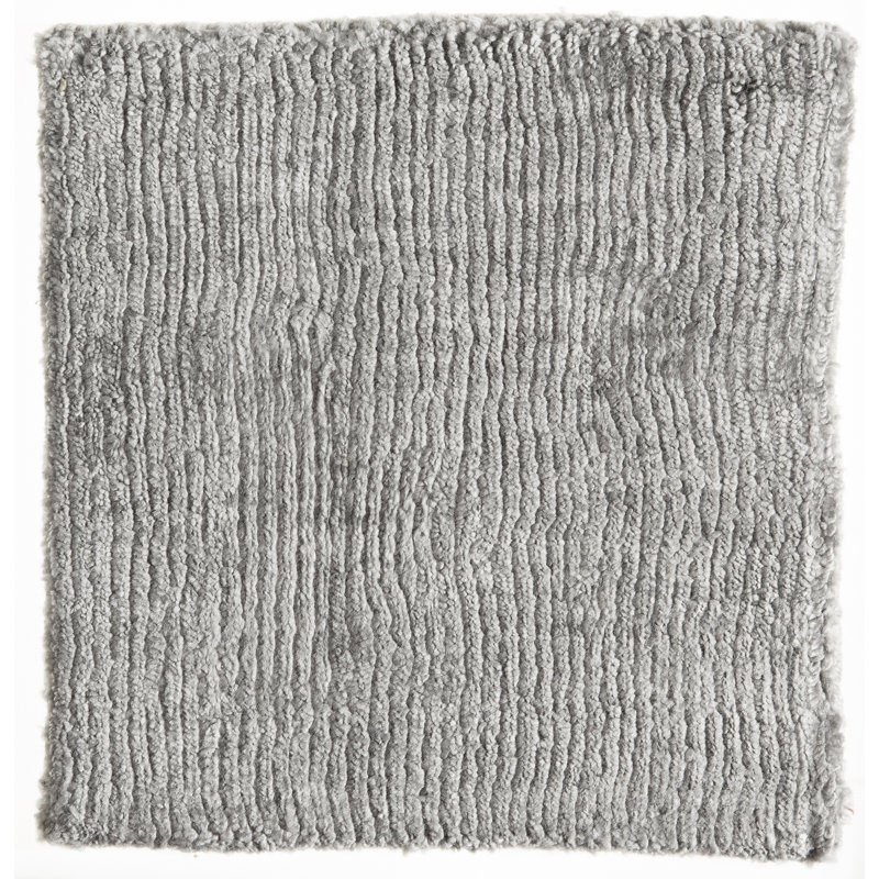 Tapis gris tissé à la main Bonn, Rectangulaire 9 pi x 11 pi