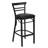 Worley Two-Slat Ladder Back Metal Restaurant and Dining Barstool with Vinyl Upholstered Seat-463621194-439575801