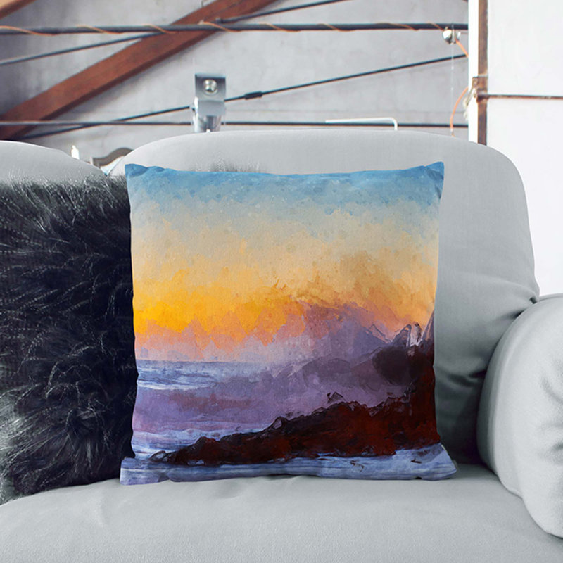 Square Throw Cushion, Black, 40cm H x 40cm W x 15cm D