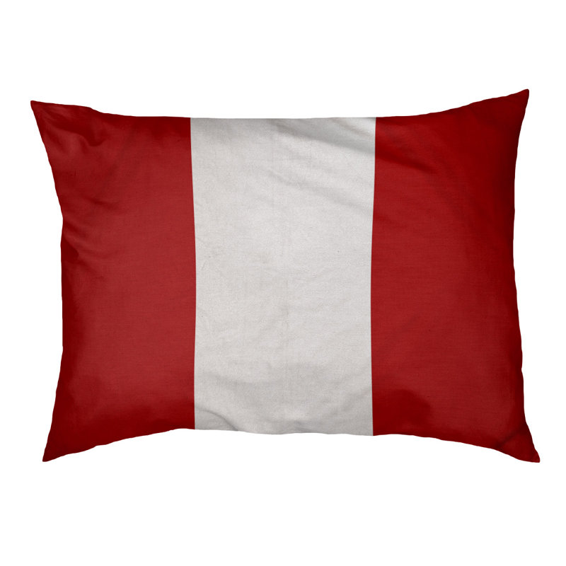 Coussin Louisville, Rouge, Très grand (l 50 po x P 40 po x H 7 po)