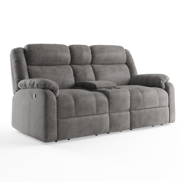 Latitude Run® Herriman 70.5 Contemporary Microfiber Push Button Power  Reclining Loveseat & Reviews