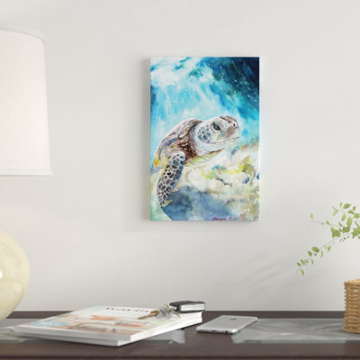 Sea Turtle by George Dyachenko - Wrapped Canvas Print