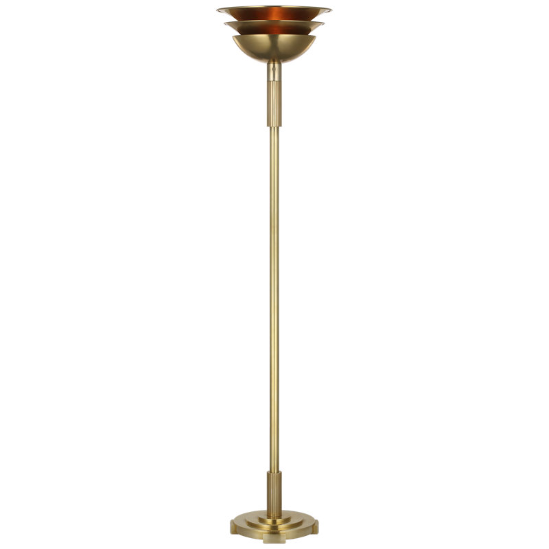 Ralph Lauren Langton 70" Torchiere Floor Lamp, Natural Brass, Natural Brass