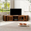 Meuble télé Mid-Century en noyer avec table extensible Morden