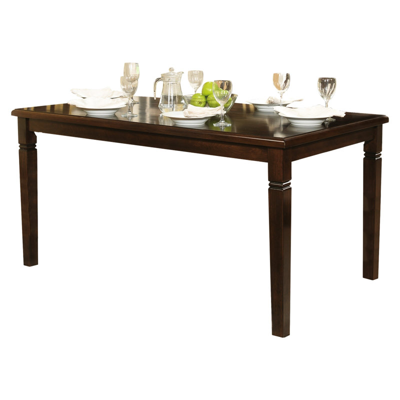 Table de salle à manger Finition - transitionnel, placage de chêne avec placage de finition, longueur de 60 po