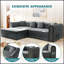 Canapé-lit polyvalent convertible trois places avec pouf amovible et capitonnage à boutons pour les espaces de vie modernes-1743124637